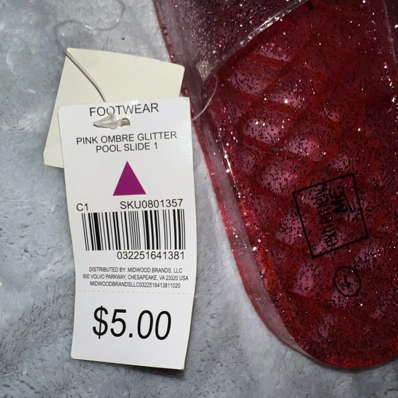 Pool slides/gel slides. Brand new never worn. Kids slide. For girls. Pink ombre. - Picture 3 of 7